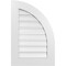 Ekena Millwork Quarter Round Top Right Surface Mount PVC Gable Vent w/ 3-1/2"W x 1"P Standard Frame, 20"W x 30"H GVPQR20X3001SF - alternate 1